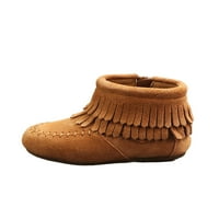 Daeful Girls Haljine čizme Tassle gležnjače bez klizanja rub boot školske ručne šivanje udobnosti cipele
