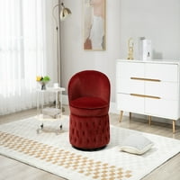 Okretna stolica za barel, moderna baršunasta tkanina okrugla jednokrevetna kauč na razvlačenje sa gustim