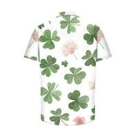 Havajske majice za muškarce Ležerne tipke Ljetna plaža Svetog Patrickovog dnevnog ispisa Džepne vrhove
