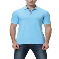 Glonme Muške pune boje Casual majica Athletic Golf bluza Polka Dots Radna polo majica Ljetni vrhovi
