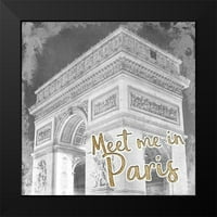 Kimberly, Allen crni moderni uokvireni muzej umjetnosti tisak pod nazivom - upoznaj se u Parizu 1