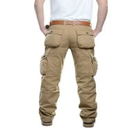 Avamo Plus Veličina višestruki džepovi Vojne teretne pantalone za muškarce Ravne pješačke hlače Ležerne