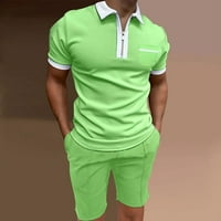 Muški vitak fit trenerke Golf polo majica i kratke hlače Ležeran ljetni tenis Golf Dukset vežbanje Tee