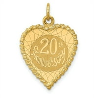 14k žuto zlato Sretna 20. godišnjica Charm XAC582