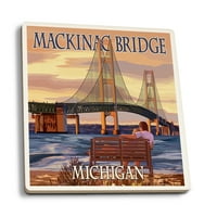 Mackinac, Michigan, Mackinac most i zalazak sunca