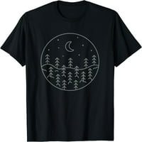 Minimalna šuma priroda Vanjski kamp planinarski kamper za poklon majica
