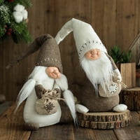18.8In Visine Božićni gnomi Old Man Dwarf Doll Top Hat Stopne lutke Igračke Božićni bez likovnih plišanog