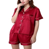 Glonme Dame Sleep odjeća kratki rukav noćni odjećni odjeci Kartel Pijamas Sets Daily Casual Lounge Postavite