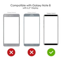 Distinconknk Clear Clear Otporni hibridni slučaj za Samsung Galaxy Note - TPU BUMPER Akrilni zaštitni