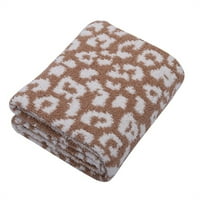 Leopard pleteno bacanje pokrivač debelih toplog pasenog zimskog pokrivača za krevet za kauč na kauču