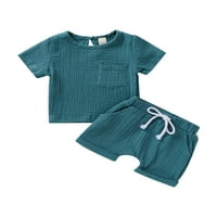 Qiylii Baby's SOLD Color Set odjeće, majica kratkih rukava + Elascičke kratke hlače