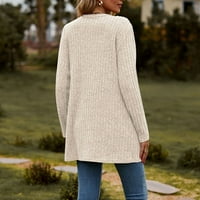 Vučeni ženski kardigan džemperi prevelizirani gumb lagani džemperi V izrez labavi kardigani pletena