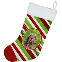 Caroline's Shih Tzu Candy Cane Multi-Color Božićne čarape, sa mekom tkaninom od antilop, 18