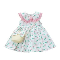 Lilgiuy baby haljina za bebe djeca dječje djevojke casual cvjetne print haljine party princess torba