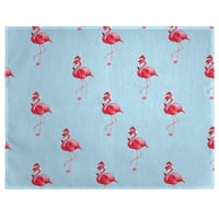 Betsy Drake Interios Flamingos - Santa Place Mat set od 4