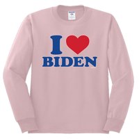 Divlji bobby, volim biden američki predsjednik političkih muškaraca dugih rukava majica, svijetlo ružičasta,