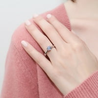 Sterling Srebrni pasijans vjenčani zaručni prstenovi karat okrugli kubični cirkonijski CZ prsten set