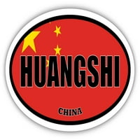 Huangshi Kina zastava OVAL naljepnica vinila vinil naljepnica