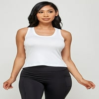 Ženski trkački rezervoar bez rukava vrhunske izreze ugrađene performanse Active Yoga Workout Mišićne