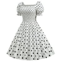Ženske haljine Moda Line Flare Vintage haljina maturalna kratka rukava Polka Dot Printing Party haljina