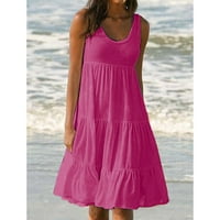 Wendunide Summer haljine za žene Ženske ljeto ljeto od pune rukave bez rukava haljina za plažu vruće