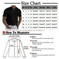 Muške majice kratkih rukava Classic Fit Solid Bluze za muškarce V izrez casual vrhovi bijeli XL