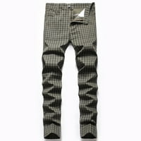 Yievit rastezljive radne pantalone za muškarce Cleariance Trendy Plaćene pantalone elastične sredine