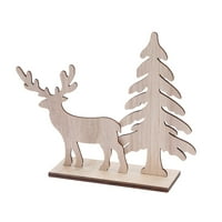 Drveni božićni jeleni kreativni obrtni dekorsko dekarsko zanat za kućnu kancelariju