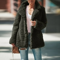 Zimska prodaja Ženska jesenska zimska solidna boja dugih rukava plišane kardigan