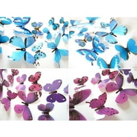 Zidni naljepnice leptira - INGCV 3D leptiri naljepnice za skidanje zidnih zidova za domaću sobu Dekoracija