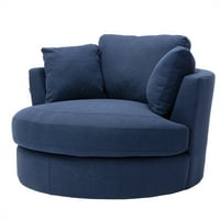 Moderne okrugle okretne zakrećene zakrećene ležaljke sa dnevnim kaučem sa jastukom, naslonom i naslonom