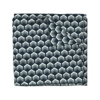 Pamuk Saten Duvet Cover, Twin - Art Deco Chevron Blue Geometric Retro stil Midcenture Moderna mornarica