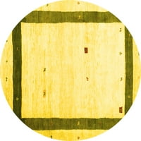 Ahgly Company u zatvorenom okruglom čvrstom žutim modernim prostirkama područja, 6 'okruglica