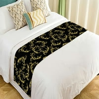 Baroque Gold pomiče crnim krevetom za posteljinu od posteljine šal ukras za krevet