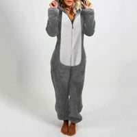 Dadaria svilene pidžame za žene Dugih rukava sa kapuljačom pajama Casual Winter Warm Rompe Sleep TAME