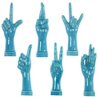Urban Trends Skulptura za ručnu signal - set od 6