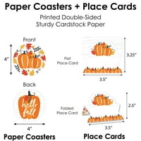 Velika tačka sreće Fall bundeve - Halloween ili Dan zahvalnosti Party Paper Paper Charger i ukrasi za
