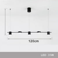 Toyella minimalno kreativno domaćinstvo LED privjesak svjetiljka crne 5heads 110V LED trobojni svjetlo