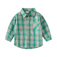 Toddler Boys dugih rukava modni plairani majica vrhovi kapute košulje dječaka odjeća Dječja odjeća Streetwear