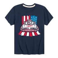 Vrući točkovi - USA Stripes - grafička majica kratkih rukava za malinu i mlade