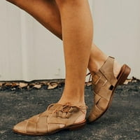 Ženske čipke udružene sandale - Sandal za zatvorene kože - Ležerne prilike sabirni sandal sa niskim
