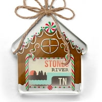 Ornament tiskani jedno obostrani američki Rivers Stones River - Tennessee Christmas Neonblond