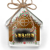 Ornament tiskani jedno oboren Hustlin tiskano zlato koje izgledaju pismo Božić Neonblond