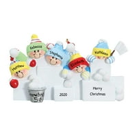 Personalizirani porodični ukras - Božićna porodica ukrasa - Obiteljski snježni ukrasi Porodica snježnog kugla za božićno drvce - Besplatna prilagodba