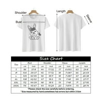 Košulje za žene Grafičke tees Uskrs kratkih rukava Crta zečja zečica tiskana majica Top Casual Slim