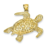 14k žuto zlato 3-D privjesak za morsku kornjaču