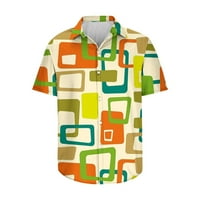 Muške havajske majice casual gumb-down kratki rukav vrhovi kauzalne ljetne plaže lapele majice Trendi