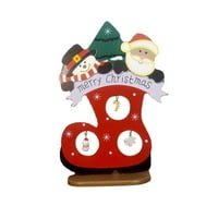 Drvene obojene snežne čizme Santa Claus Božićni ukras, DIY božićni ukrasi za dječje poklone