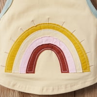 Set odjeće za višestruke bebe, dugački otisak okrugli ovratnik prsluk i kratke hlače
