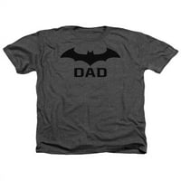 Batman DC stripovi Bat tata logotip za odrasle Heather majica Tee